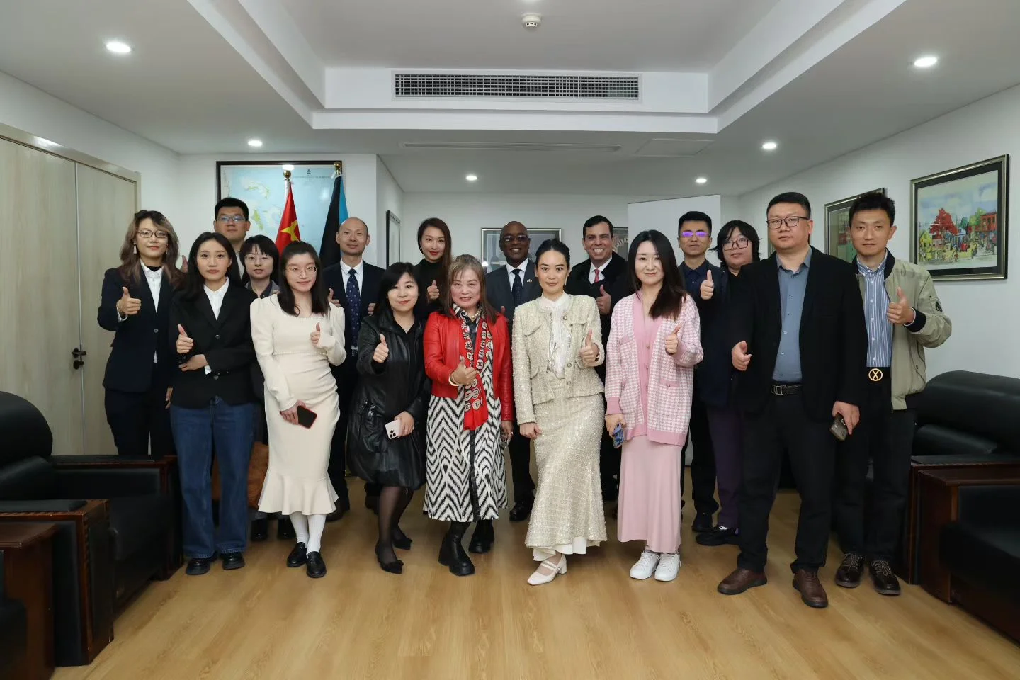 A Bahamas and China delegation gathering